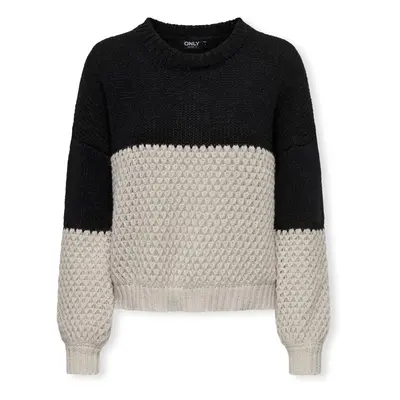 Only Rose Life Knit - Black/Pumice Pulóverek Fekete