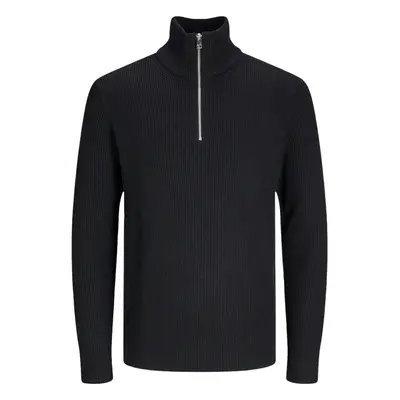 Jack & Jones Jjeperfect Knit Half Zip 12257773 Pulóverek Fekete