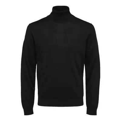 Selected Noos Town Merino Knit - Black Pulóverek Fekete