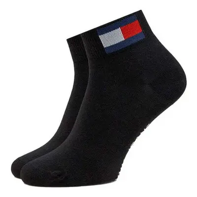 Tommy Hilfiger Quarter Two Pack Flag Socks Black Zoknik Fekete