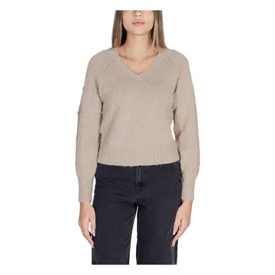 Vila VITULI L/S V-NECK GLITER KNIT TOP/PB 14098057 Pulóverek Arany