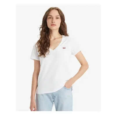 Levis 85341 0002 PERFECT VNECK Pólók / Galléros Pólók Fehér