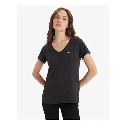 Levis 85341 0003 PERFECT VNECK Pólók / Galléros Pólók Fekete