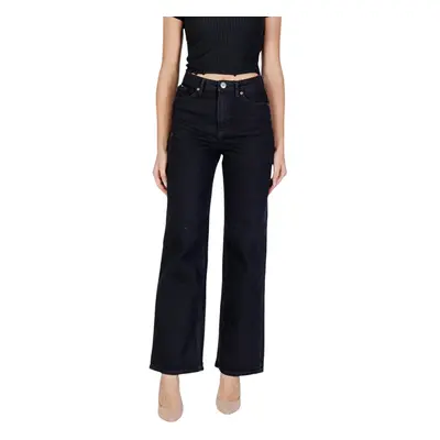 Vero Moda VMTESSA HR WIDE JEANS RA118 GA NOOS 10290541 Egyenes szárú farmerek Fekete