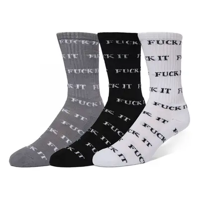 Huf Socks fuck it 3 pack Zoknik Sokszínű