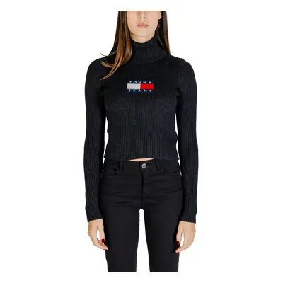 Tommy Hilfiger TJW MELANGE TRTLNCK DW0DW18678 Pulóverek Fekete