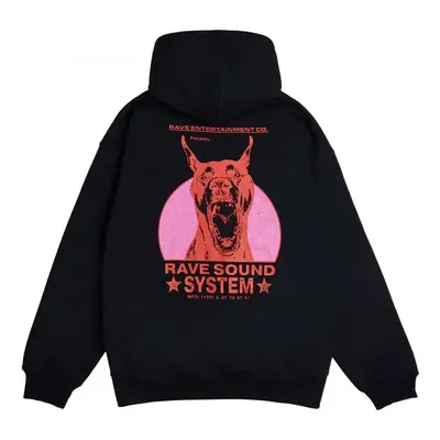 Rave Rss zip hoodie Pulóverek Fekete