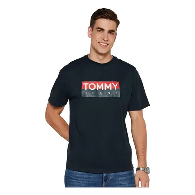 Tommy Jeans DM0DM19684 Rövid ujjú pólók Kék