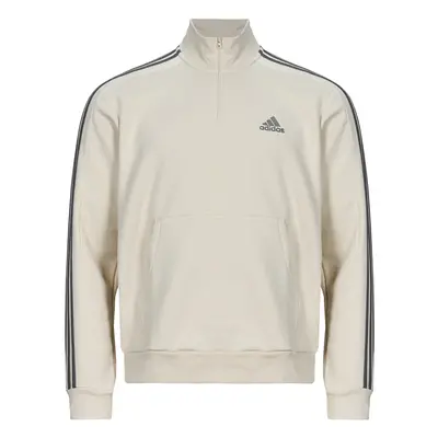 adidas Essentials Fleece 3-Stripes 1/4-Zip Sweatshirt Pulóverek Bézs