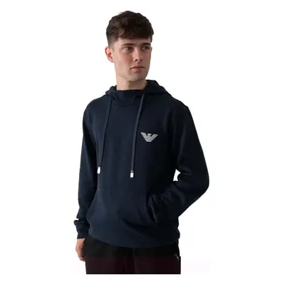 Emporio Armani Lounge Hooded Sweatshirt Navy Pulóverek Kék