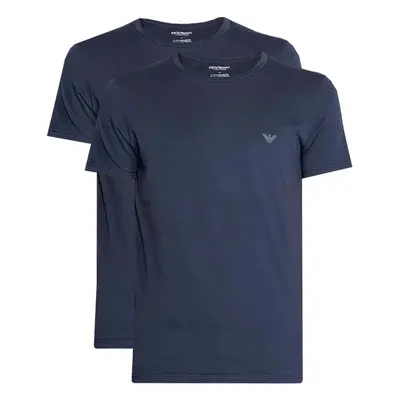 Emporio Armani Lounge 2 Pack Crew T-Shirts Navy/Navy Pólók / Galléros Pólók Kék