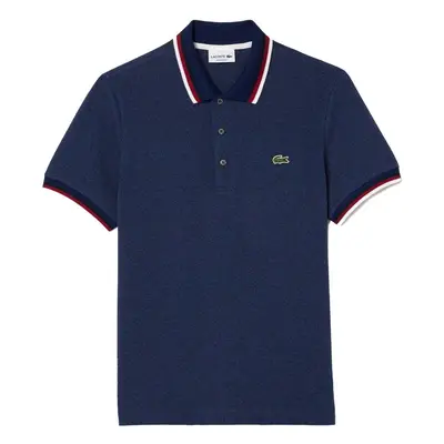 Lacoste Regular Fit Stretch Mini Piqué Polo Shirt Blue Chine Pólók / Galléros Pólók Kék