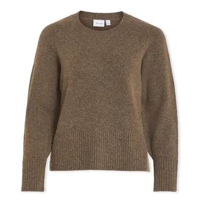 Vila Primia Knit - Fossil Pulóverek Barna