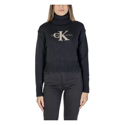 Calvin Klein Jeans CHENILLE MONOLOGO J20J224229 Pulóverek Fekete