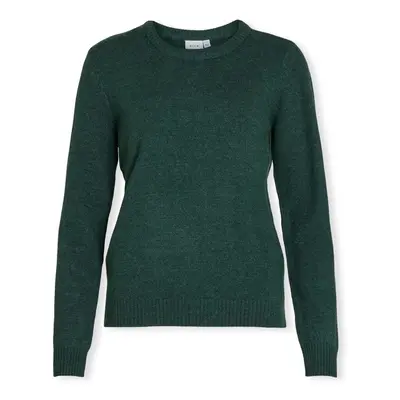 Vila Noos Ril O-Neck Knit - Pineneedle Pulóverek Zöld