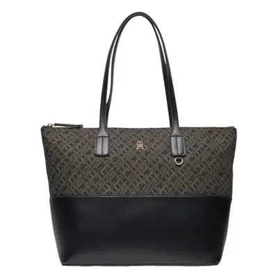 Tommy Hilfiger TH JACQUARD TOTE AW0AW17070 Táskák Fekete