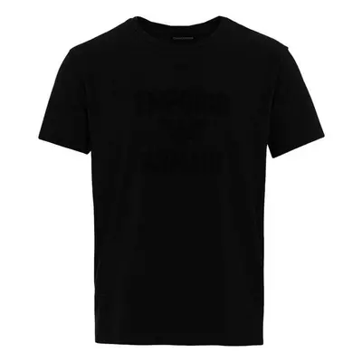 Emporio Armani Beach Woven Logo T-Shirt - Black Pólók / Galléros Pólók Fekete