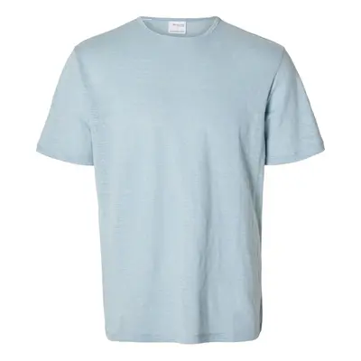 Selected T-Shirt Bet Linen - Cashmere Blue Pólók / Galléros Pólók Kék