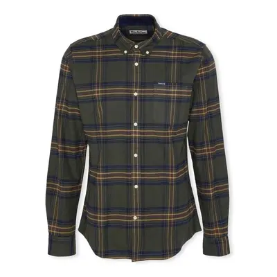 Barbour Shirt Portdown Tailored - Olive Hosszú ujjú ingek Zöld