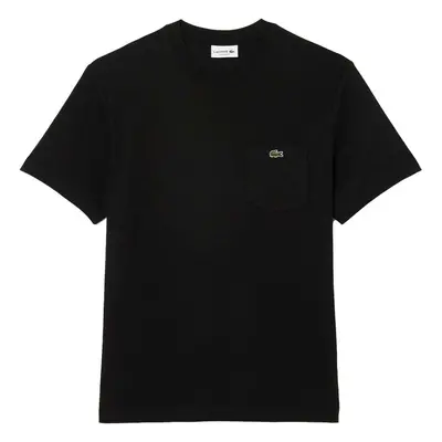 Lacoste Chest Pocket Cotton T-Shirt Black Pólók / Galléros Pólók Fekete