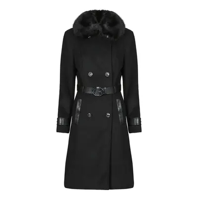 Guess AMELIA DOUBLE BREAST BELT COAT Kabátok Fekete