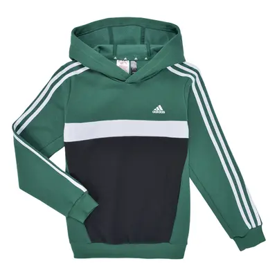 adidas Tiberio 3-Stripes Colorblock Fleece Hoodie Pulóverek Zöld