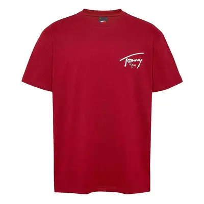 Tommy Jeans Signature Logo Crew T-Shirt Regatta Red Pólók / Galléros Pólók