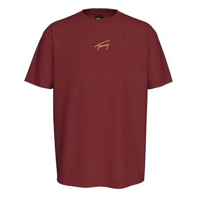 Tommy Jeans Gold Signature T-Shirt Regatta Red Pólók / Galléros Pólók