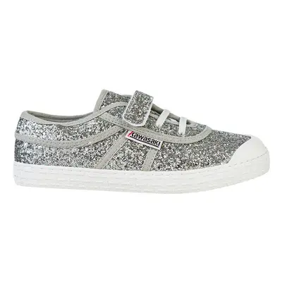 Kawasaki Glitter Kids Shoe W/Elastic K202586 8889 Silver Divat edzőcipők Fehér