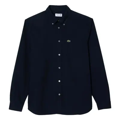 Lacoste Regular Fit Oxford Shirt Navy Blue Hosszú ujjú ingek Kék