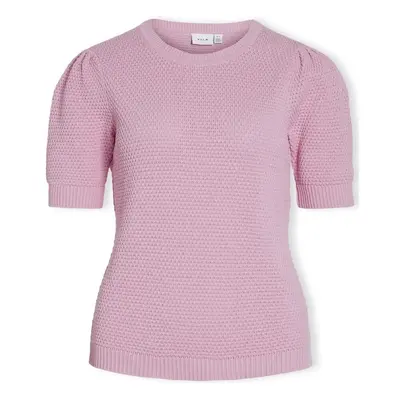 Vila Noos Dalo Knit S/S - Pastel Lavender Blúzok Rózsaszín