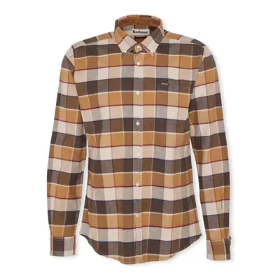 Barbour Shirt Valley Tailored - Brown Hosszú ujjú ingek Barna