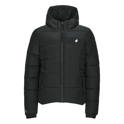 Superdry HOODED SPORTS PUFFR JACKET Steppelt kabátok Fekete