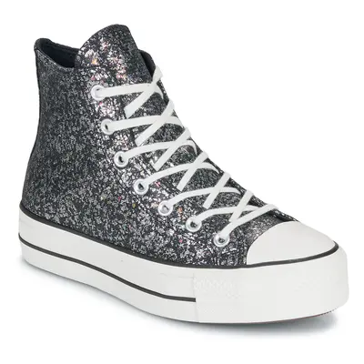 Converse CHUCK TAYLOR ALL STAR LIFT PLATFORM GLITTER Magas szárú edzőcipők Fekete