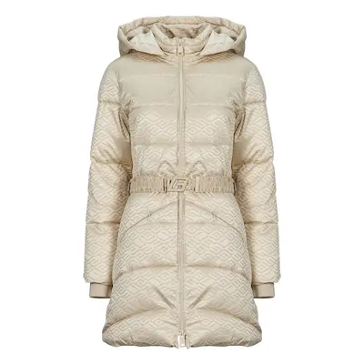 Guess SELINE LOGO MIDI PUFFER Steppelt kabátok Bézs