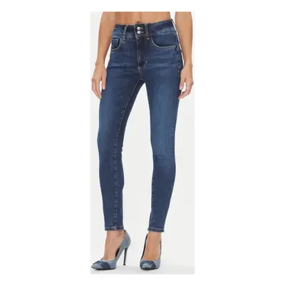 Guess W3YA35 D52F1 Skinny farmerek Kék