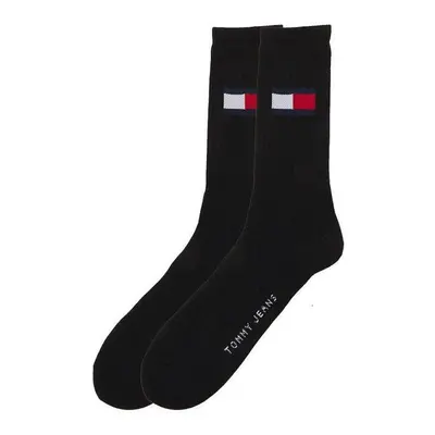 Tommy Hilfiger 2 Pack Flag Logo Socks Black Zoknik Fekete