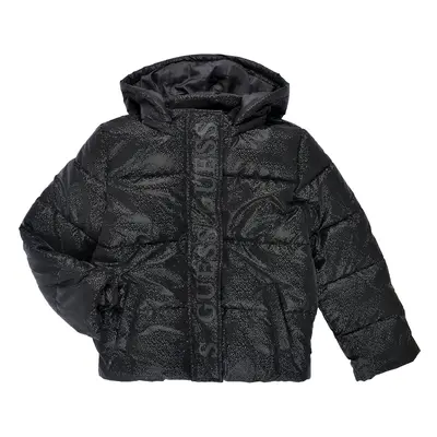 Guess HOODED LS PUFFER Steppelt kabátok Fekete