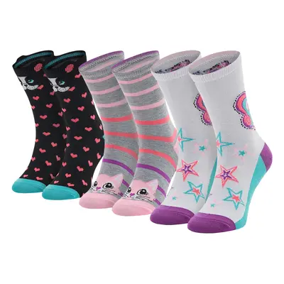 Skechers 3PPK Girls Casual Fancy Unicorn Socks Sport zoknik Sokszínű