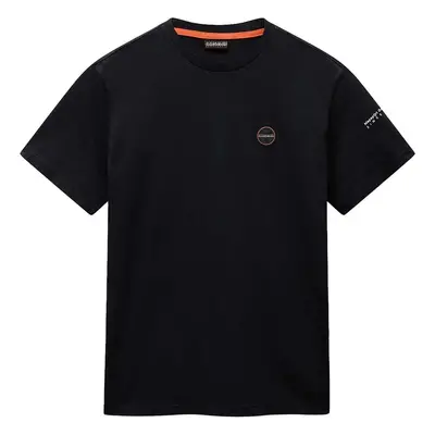 Napapijri Badge T-Shirt Black Pólók / Galléros Pólók Fekete