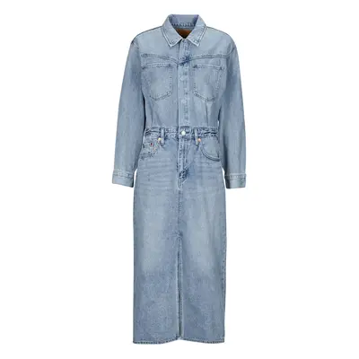 Levis WESTERN DENIM MIDI DRESS Hosszú ruhák Kék