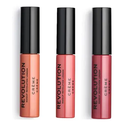 Makeup Revolution Set of 3 Cream Lipsticks - 101 Piece of Cake / 112 Ball Rúzs