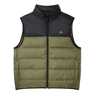 Lacoste Water-Repellent Gilet Khaki/Black Dzsekik Zöld