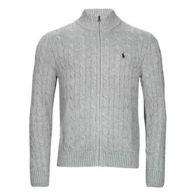 Polo Ralph Lauren S224SC23-LSCABLEFZPP-LONG SLEEVE-FULL ZIP Mellények / Kardigánok Szürke