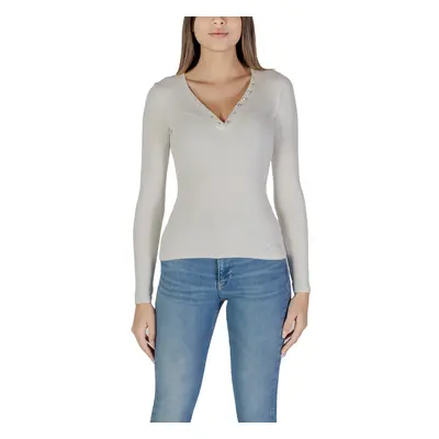 Guess LS KYLA RIB HENLEY W4BP51 KBCO2 Hosszú ujjú pólók Fehér