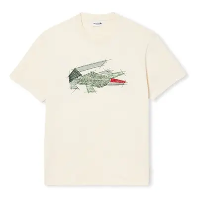 Lacoste T-Shirt TH3603 - Blanc Pólók / Galléros Pólók Bézs