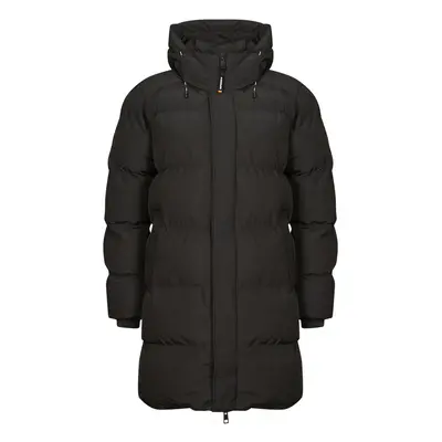 Superdry HOODEED SPORT PUFFER Steppelt kabátok Fekete