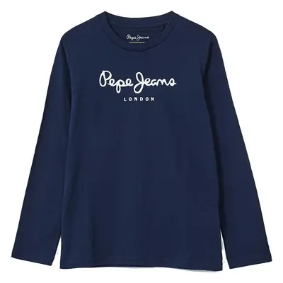 Pepe jeans NEW HERMAN Hosszú ujjú pólók Tengerész