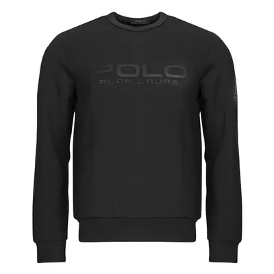 Polo Ralph Lauren SWEATSHIRT COL ROND LOGO APPLIQUE Pulóverek Fekete