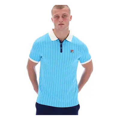 Fila BB1 Classic Striped Polo Shirt Cyan Blue Pólók / Galléros Pólók Kék